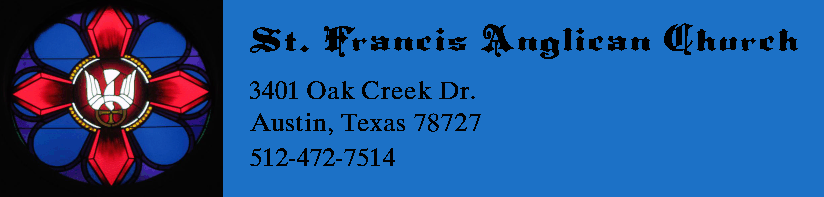 St. Francis Anglican Church, 3401 Oak Creek Dr., Austin, TX 78727